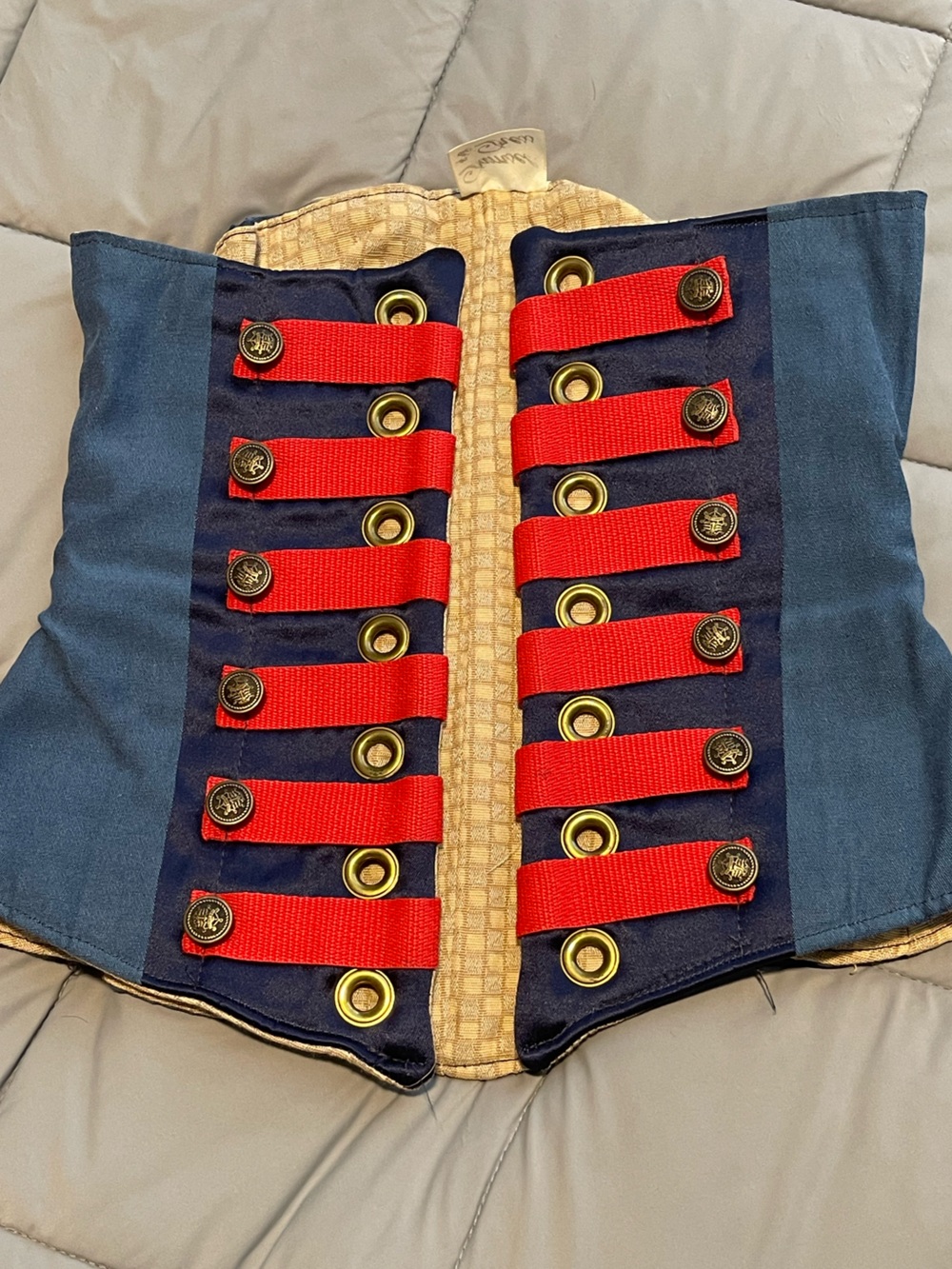 Damsel in this Dress Military Wench in Blue Stripe